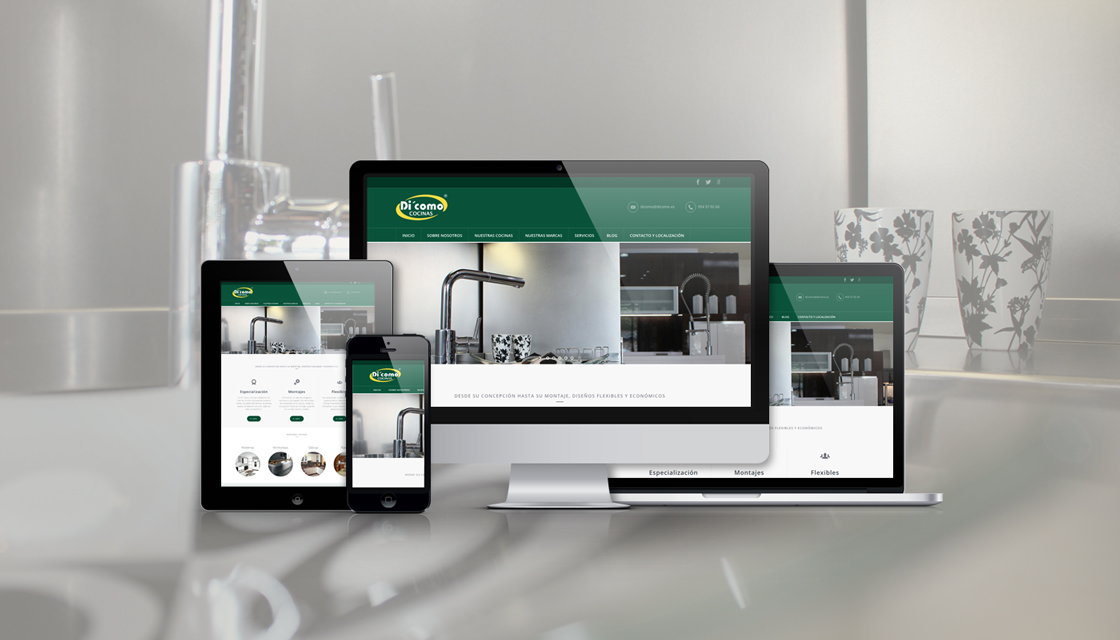 Estrenamos la nueva web de Di’Como Cocinas, tu tienda de muebles de Sevilla