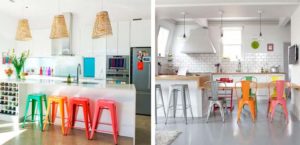 6 manera de añadir color a una cocina blanca Cocinas Sevilla sillas-de-colores-metalicas-300x145 6 manera de añadir color a una cocina blanca