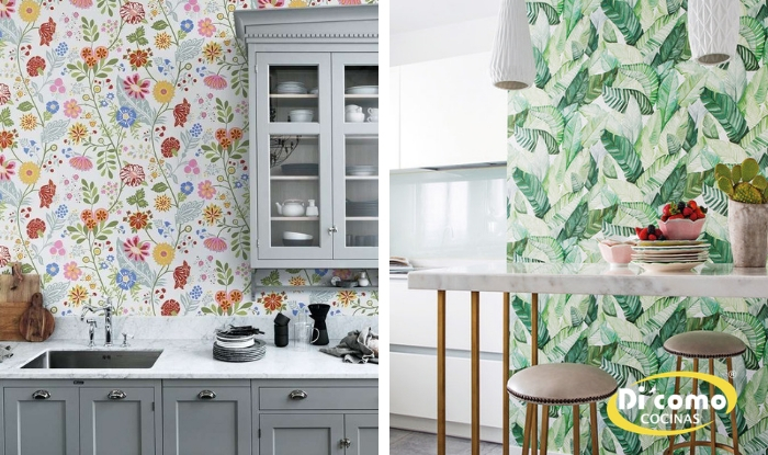 ¿Papel pintado en la cocina? Cocinas Sevilla papel-cocina ¿Papel pintado en la cocina?