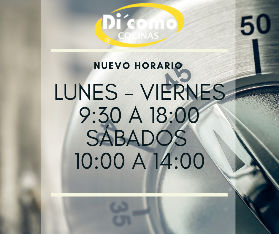 Nuevo horario Di´Como Cocinas